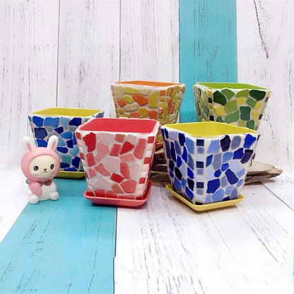 500g/1.1lb Random Color Irregular Ceramics Mosaic Tiles,DIY Making Creative Ceramic Mosaic Tiles for DIY Craft Plates Flowerpots Vases Cups Mosaic Making Supplies (Irregular)