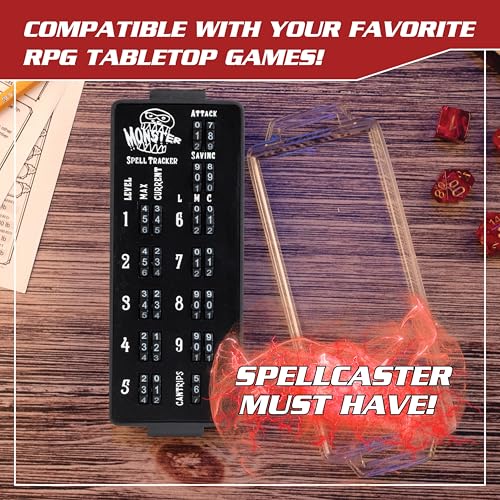 Ultimate RPG Spell Tracker for DND with Adjustable Locking Dials
