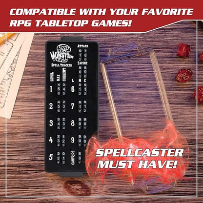 Ultimate RPG Spell Tracker for DND with Adjustable Locking Dials