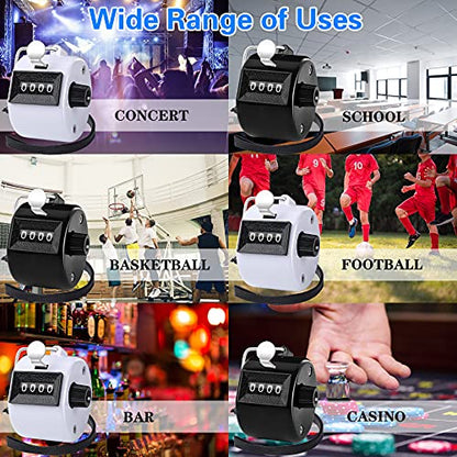 2 Pack Hand Tally Counter 4 Digital Click Counter for Sport Row School Event