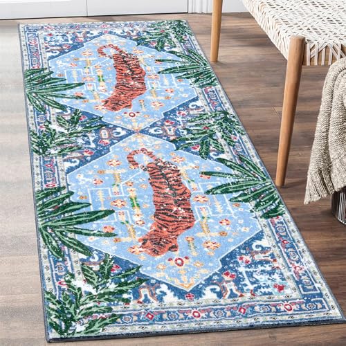 Oriental Tropical Kitchen Runner Rug 2x5 Washable (10 Sq Ft)