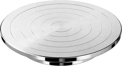 Kartols 12 Inch Sculpting Wheel, Double-Sided Pottery Turnable Wheel Aluminium Alloy Heavy Duty Metal Banding Wheel with Ball Bearings for Ceramics Model Making Clay Modeling Cake Decor Paint Spraying