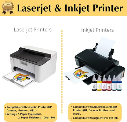 TransOurDream Tru-Heat Transfer Paper for Inkjet & Laserjet Printer (100 Sheets 8.5x11", 3.0) Printable HTV Heat Transfer Vinyl for T Shirts Iron On transfers for Light Fabrics (TRANS-L3-1-100)