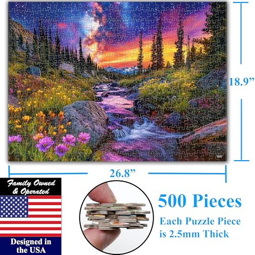 Starry Mountain River 500 Pieces Large Format Jigsaw Puzzle