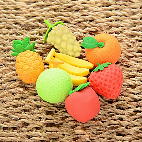 72 Pcs Assorted Fruit Pencil Erasers Toy Set (72 Count)