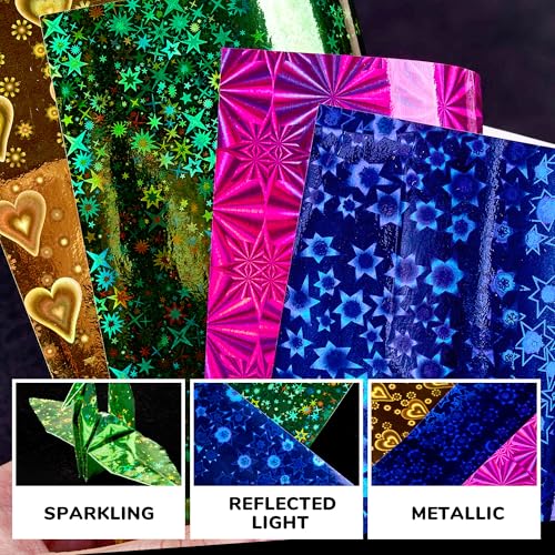 Iridescent Laser Origami Paper (50 Count)