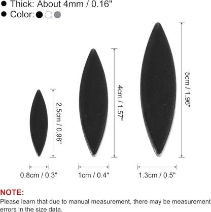 uxcell Ceramic Mosaic Tile, About 200g Teardrop Leaf Tile Mosaic Block for Handicrafts Artwork, Black/White/Gray