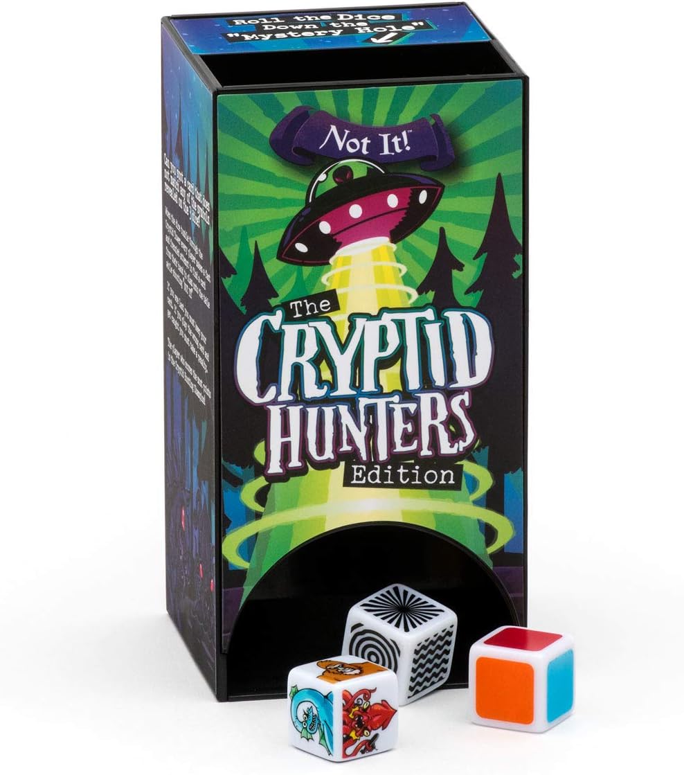 Not It Dice Games for Kids Strategy Game for Family Night Fun Card Game Stocking Stuffer Gift 3+ Players Ages 6+ Cryptid Hunters