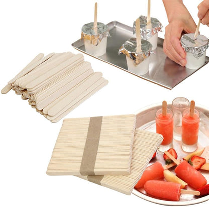 1000 Pcs Craft Sticks Ice Cream Natural Wood Popsicle Craft Sticks 4.5 inch Length Treat Ice Pop for DIY Crafts (1000 Count)