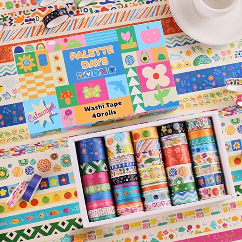40 Rolls Washi Tape Set (40 Count)