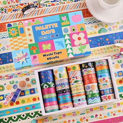 40 Rolls Washi Tape Set (40 Count)