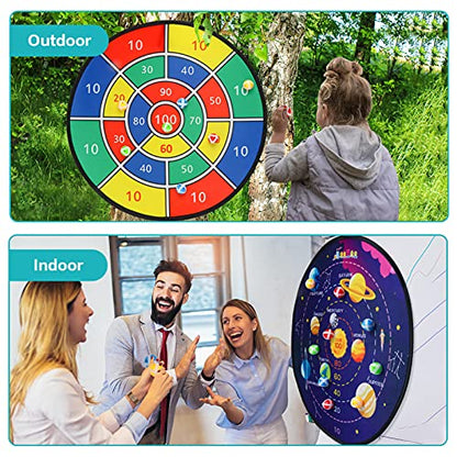 2 Pack 29" Large Dart Board Game Set with 20 Sticky Balls (2 Count)