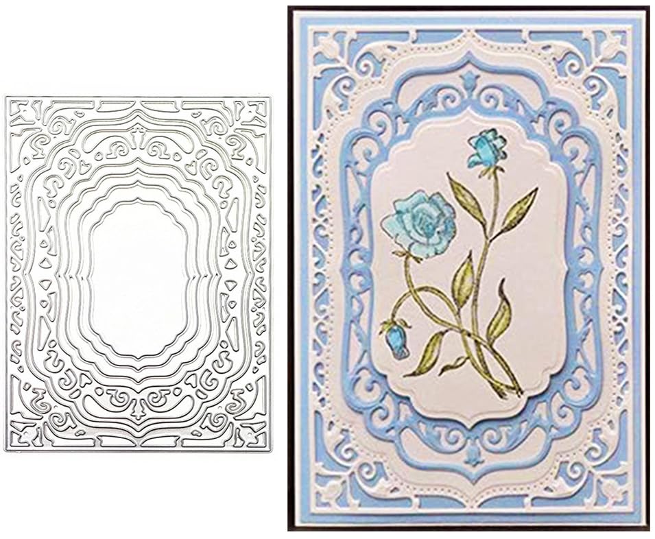 Lace Rectangle Frame Metal Die Cuts