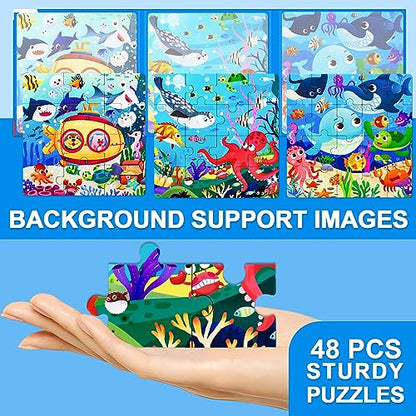 Magnetic Puzzles for Kids Ages 3 (48 Count)