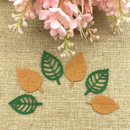 Leaf Shape Metal Cutting Dies Set with Embossing Tools for Card Making Album