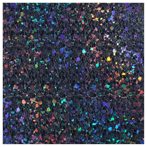 Blackout Rainbow Window Privacy Film Decorative Stained Glass Diamond Pattern Window Sticker with Iridescent Tint Non (9.58 Sq Ft)
