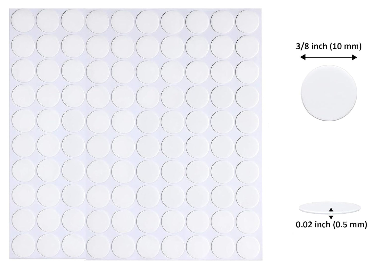 Adhesive Stick dots Two-Sided Sided Mounting Putty Stick Tack for Wall Hanging Crafts Balloons Festival Party Decorations,Clean Removable(.39"*0.39"-300)