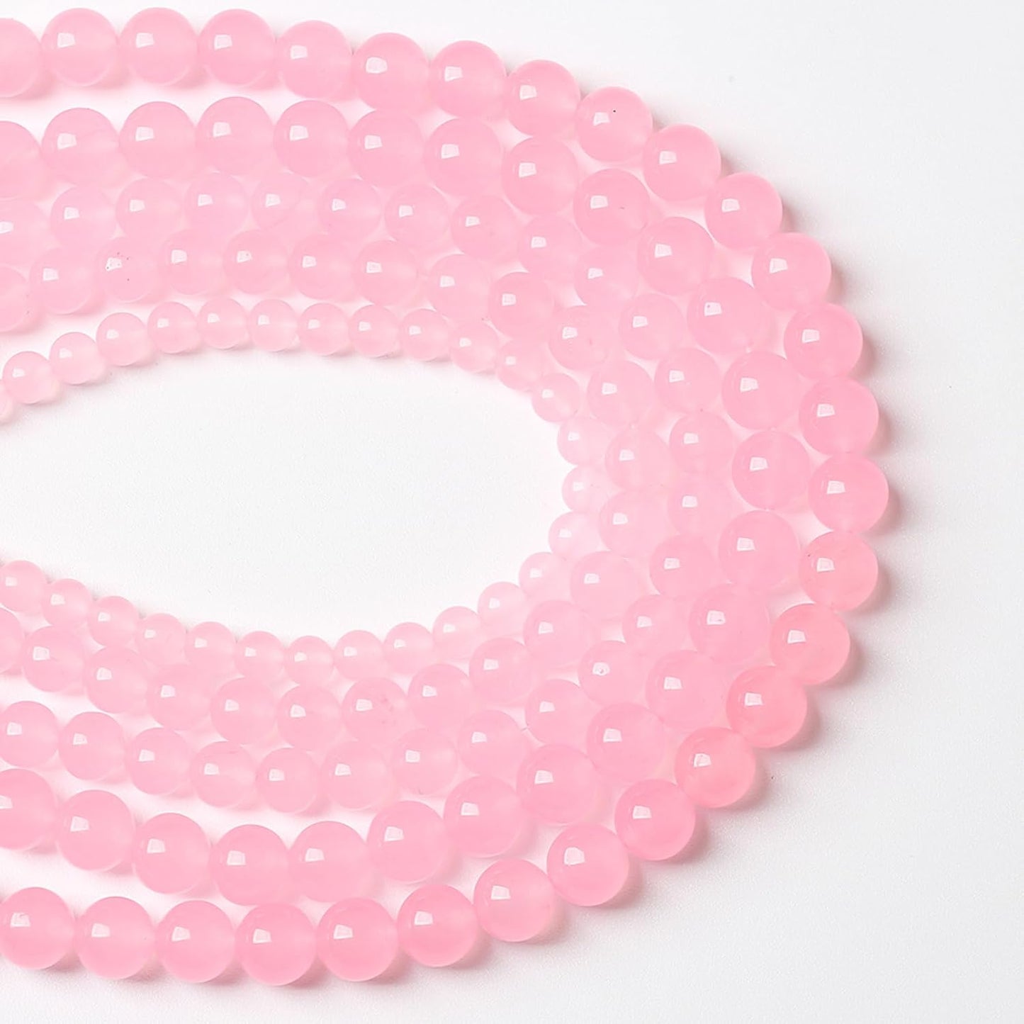 6mm 60pcs Natural Light Pink Chalcedony Stone Beads for Jewelry Making Energy Healing Power Stone DIY Bracelet Necklace Accessories 15" (6mm, Light Pink Chalcedony)