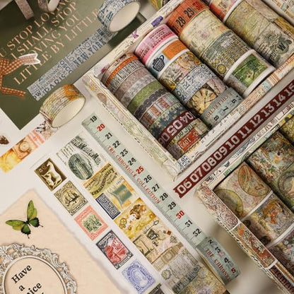 Vintage Washi Tape Set (24 Count)