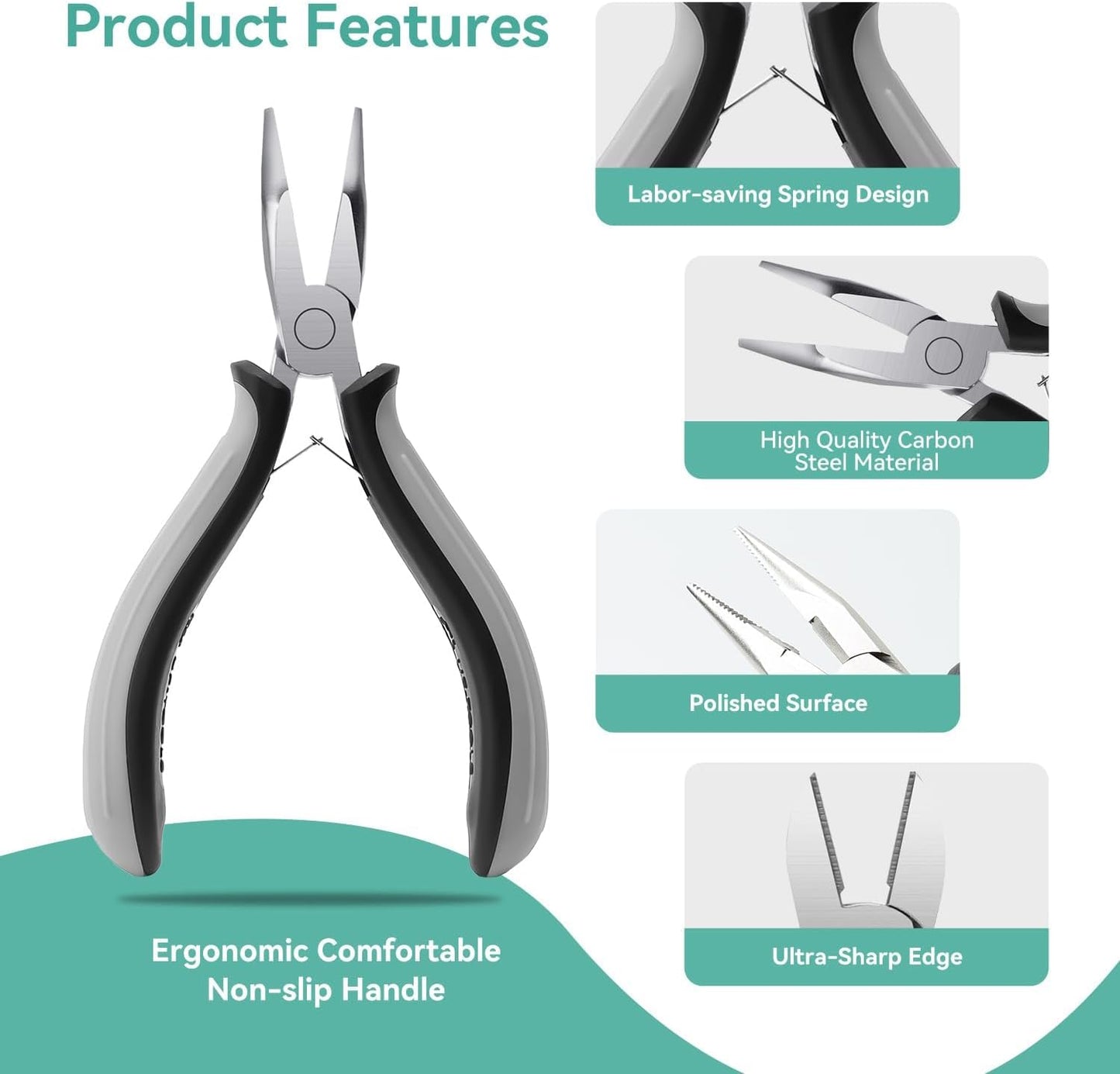 SOONAN 8 Pieces Mini Pliers Set, Jewelry Making Tools with Needle Nose Pliers, Wire Cutters, Round Nose Pliers, Bent Nose Plier - Crafty Corner