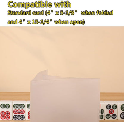 aoG Mahjong Card Holder for Mah Jongg Hands and Rules, Non Glare, PVC Plastic, Soft, Durable, 2025 (Standard 4 pcs)