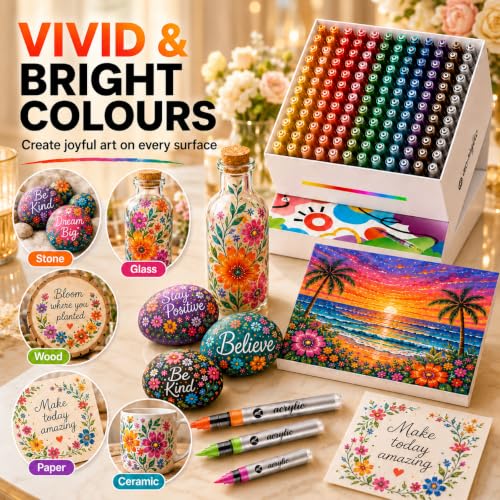 120 Color Acrylic Paint Markers (120 Count)