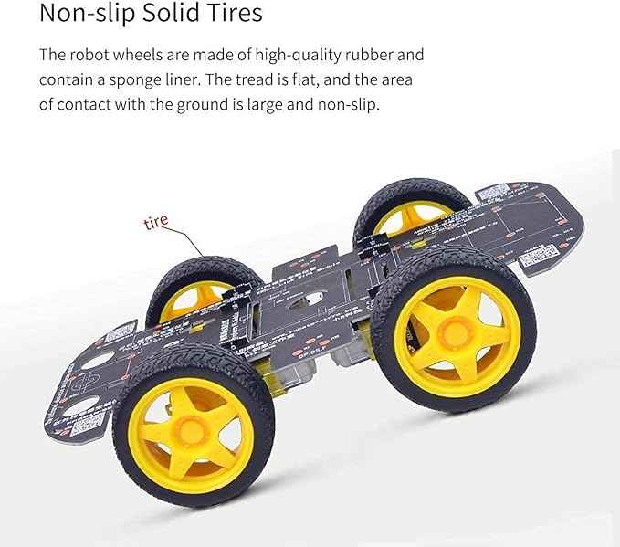 Robot Chassis 4WD Robot Car Smart Chassis Kit with 4 TT Motor for Arduino/Raspberry Pi/Jetson Nano, Smart Robotic Car Chassis DIY Learning Kit