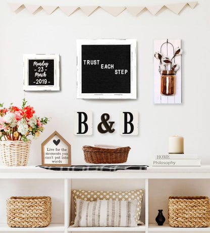 Mini Letter Board [Set of 3] Small Felt Letter Board Letters and Symbols Trio