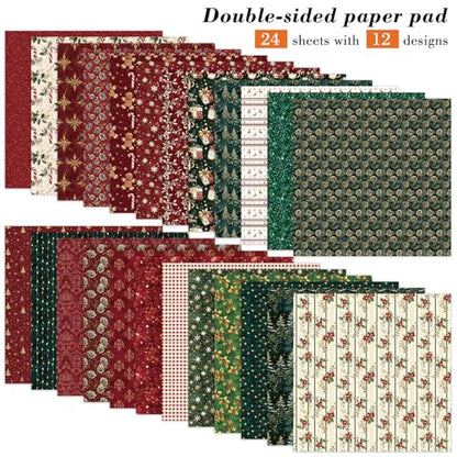 6 in Christmas Scrapbook Paper Pad (24 Count)