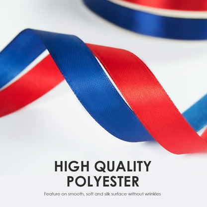 3/8" Wide x 100 Yards Single Face Polyester Satin Ribbon, Satin Ribbon for Crafts, Gift, Hair Bows, Wedding Party Decoration, Bow Making & Other Projects (Baby Blue) - Crafty Corner