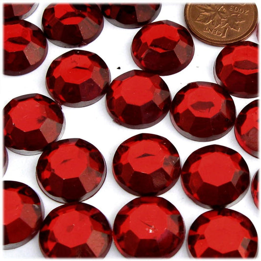 The Crafts Outlet 72pc Rhinestones Round 20mm - Flatback Devil Red Wine - Crafty Corner