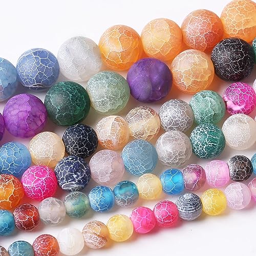 32PCS 12MM Weathered Agate Beads