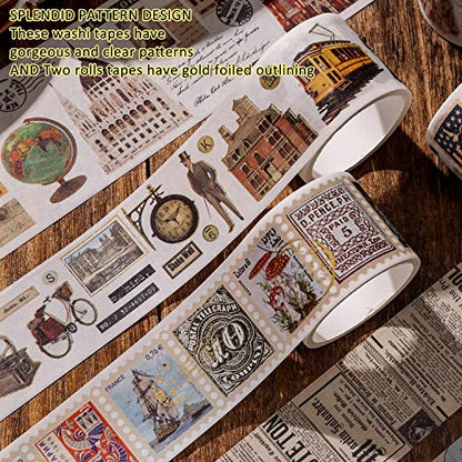 24 Rolls Vintage Washi Tape Set (3.5274 Ounce)