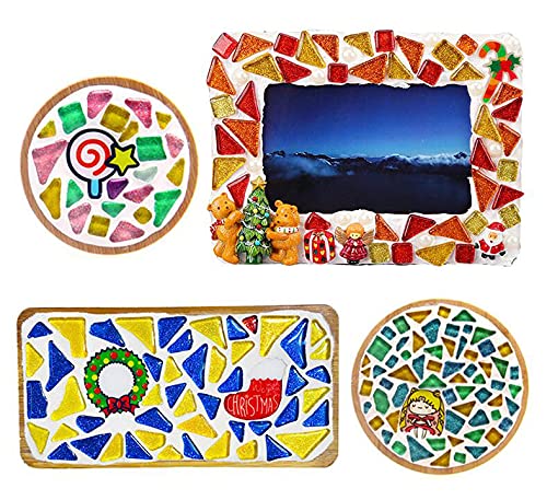 500g Mixed Color Irregular Crystal Mosaic Tiles