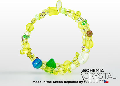 0.88oz (25g) Glow-Under-Blacklight Crystal Glass Bead Mix, Different Size & Color Uranium Czech Vintage Glass Bead Mix