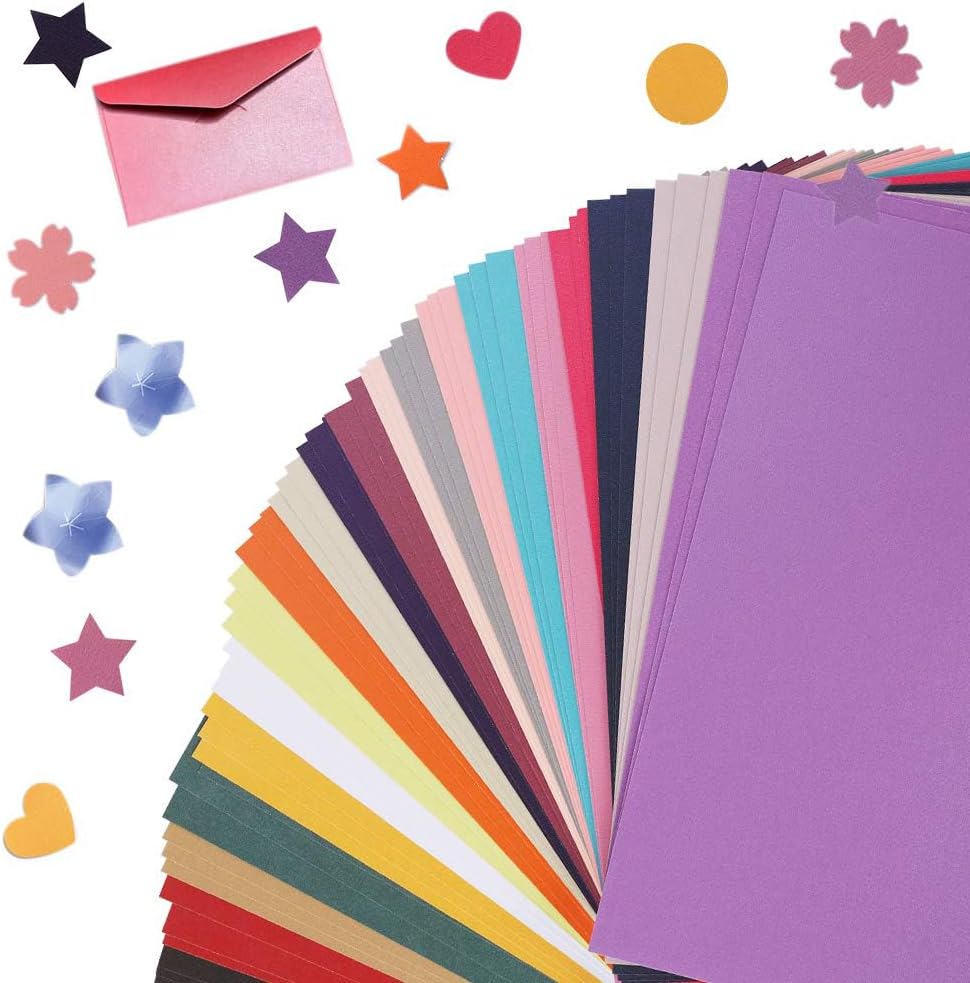 UCEC Cardstock Paper, 8.5'' x 11'', 60 Sheets 20 Colors, Shimmer Cardstock Paper, Double-Sided Rainbow Bright Card stock Paper for DIY Art, Crafts, Scrapbook, Card Making, School Supplies, 250 GSM - Crafty Corner