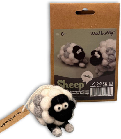 Woolbuddy Needle Felting Kit for Beginners & Adults – DIY Sheep Animal Craft Kit – Complete Starter Set with Wool, Needles & Step-by-Step Instructions