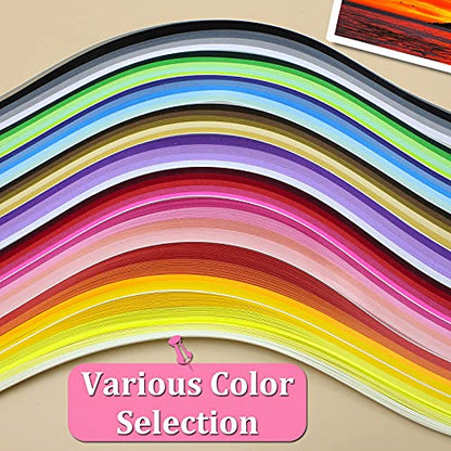 Multi Color Quilling Paper Strips Kits (900 Count)