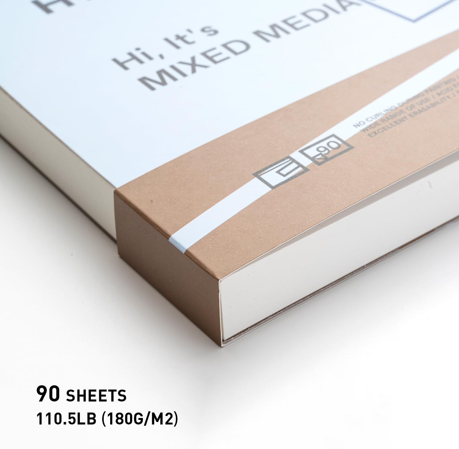 HIMI Mix Media Paper Pad 9X12''(180g/m²) 90 Sheets Mix Paper Pad, Side Wire Bound, Fine Texture, in Gouache Acrylic Art Pad for Sketching, Ink Sketch Book, Art Supplies Drawing Pad Gift (Blue) - Crafty Corner