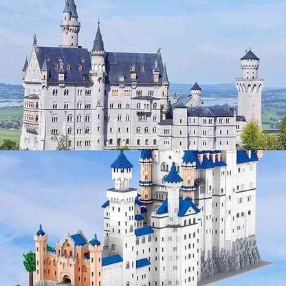 World Famous Big Architecture Swan Stone Castle Micro Blocks Set, Model Building Kit, Creative Building Game for Adults or Kids, Toy Building Set for Any Hobbyists (11810 Pieces)