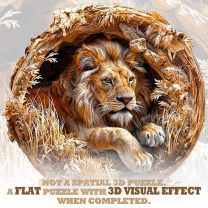 Wooden Puzzles for Adults Lion King Jigsaw Puzzle 11.4*11.4in 200PCS (200 Count)
