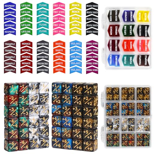 108PCS 12mm MTG Counter Dice +1