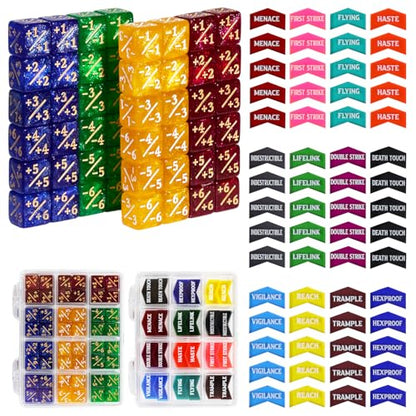 108PCS 12mm MTG Counter Dice +1
