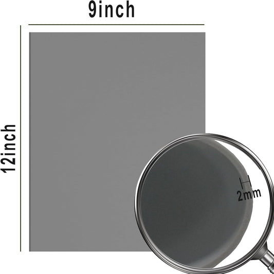 QIDIWIN EVA Foam Craft Sheets - 9x12 Inch 2mm Thick Versatile Non-Adhesive Foam for DIY, Cosplay, Scrapbooking, Classroom Projects - Durable, Flexible, Perfect for Crafting, 12 Pack(Grey) - Crafty Corner