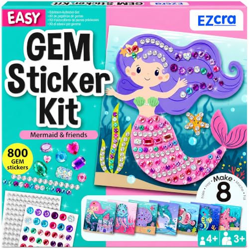 Mermaid Gem Sticker Kit for Kids