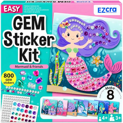Mermaid Gem Sticker Kit for Kids