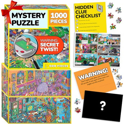 Jigsaw Puzzles 1000 Pieces with Storytelling Comics (3 Count)