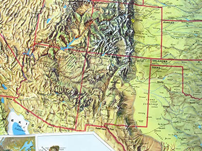 3D United States Raised Relief Map