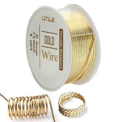 UTILE 18 20 22 24 Gauge 90 ft 99.9% Pure Soft Copper Wire for Electroculture Gardening, Jewelry Making, Crafting Wire Bendable, Plant Wire (Gold 22) - Crafty Corner