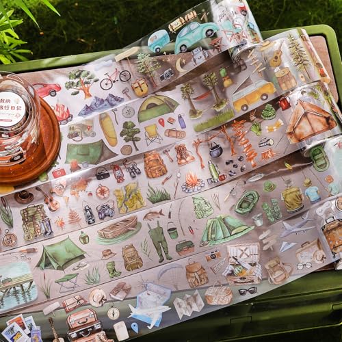 6 Rolls Travel PET Tape Set with Clip (6 Count)